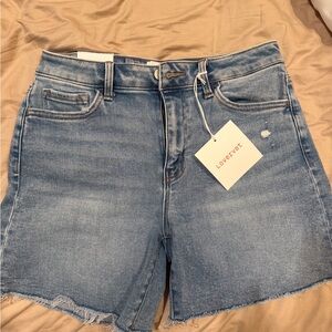 Lovervet Light Blue Distressed Jean Shorts